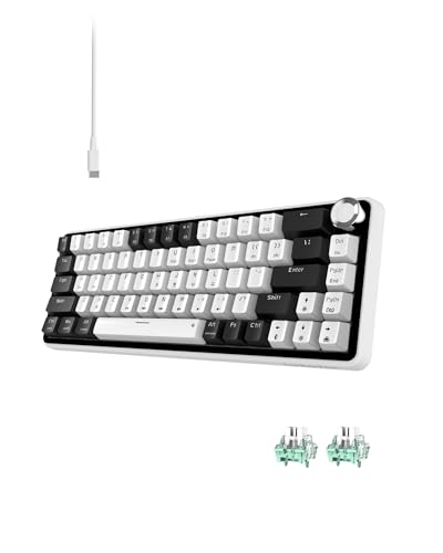 linkerfoo Lf67 Wired Gaming Keyboard, Hot Swappable Mechanical Keyboard RGB Backlit, 65% Layout with...