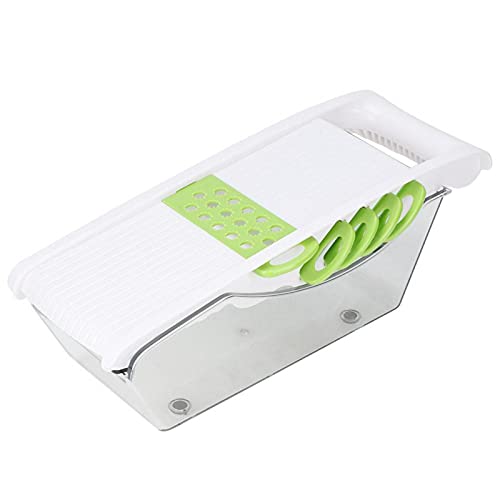 Anti-slip Voedselsnijder Fruit Dicer Groentesnijder Duurzaam Gedemonteerd voor Salade (6 Blade Wit) - Image 6