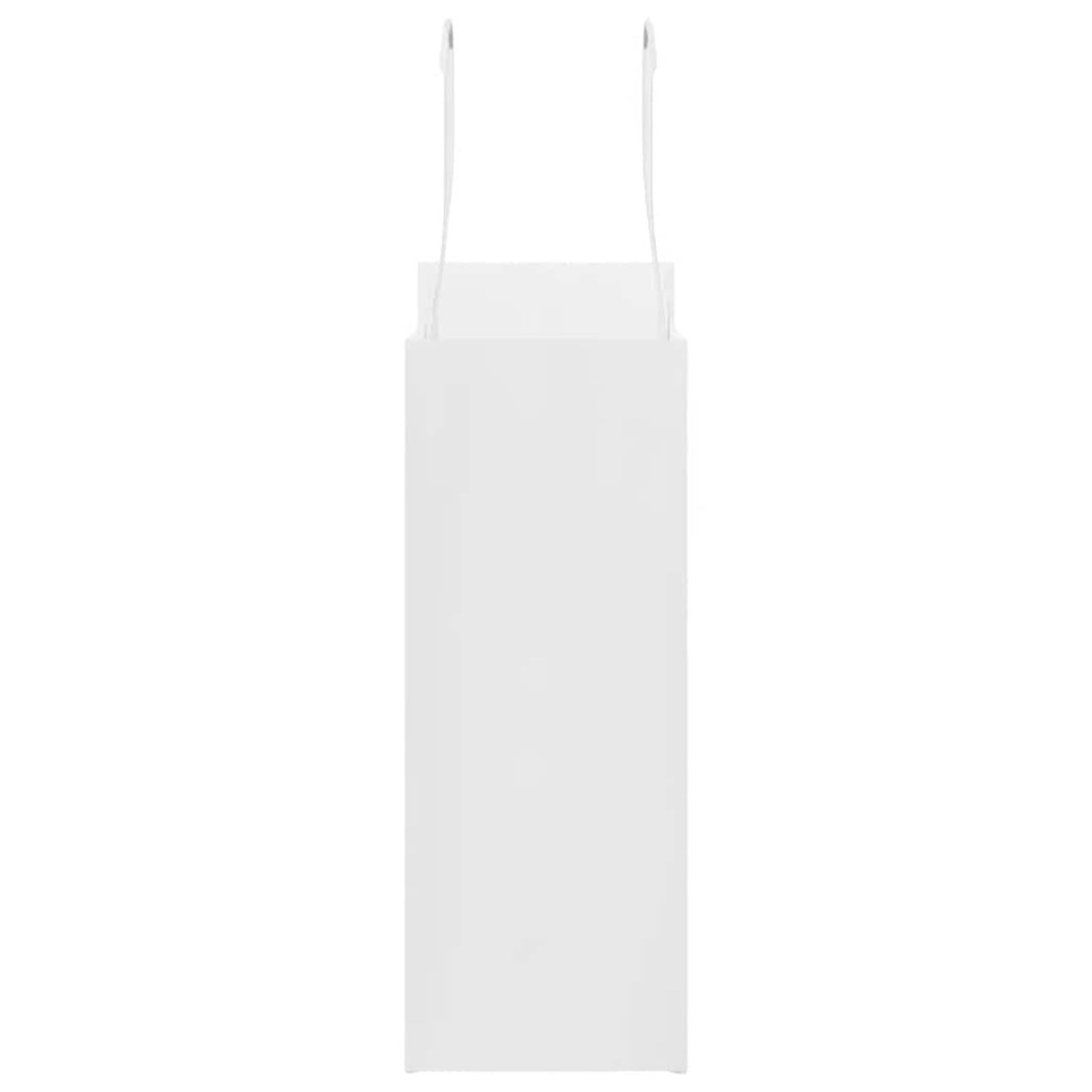 Fecpoo Papierowe torebki 250 sztuk – białe torebki z papieru typu kraft, 18 × 8 × 22 cm (dł. x szer. x wys.), 80 g/m², ze stabilnymi papierowymi uchwytami linowymi, idealne do pakowania prezentów