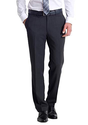 aubi: Herren Businesshose Anzughose Flat Front Modell 29, Farbe:anthrazit (51), Größe:27.5