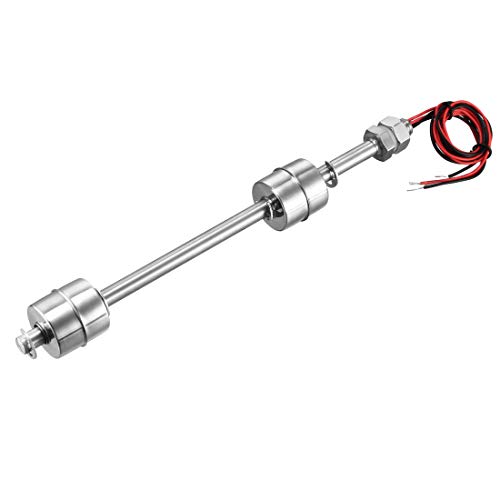 Preisvergleich Produktbild sourcingmap® 200mmEdelstahl 2Kanal Wasser Trennschichtsensor Vertikal Schwimmerschalter Pegelschalter de