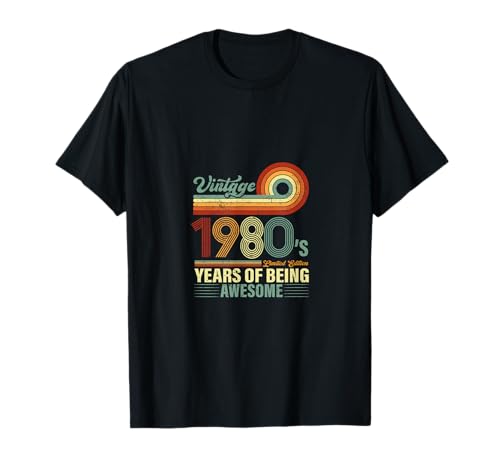 Vintage 1980's Years of being awesome birthday hito Camiseta