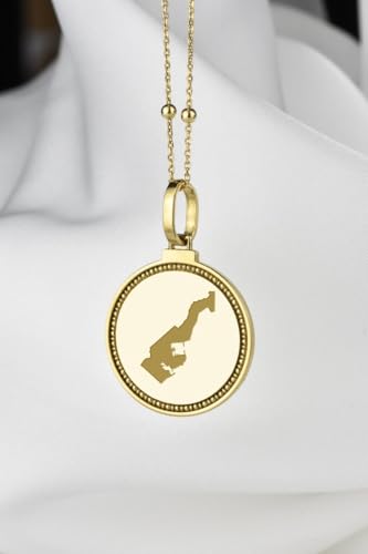 Pendentif carte de Monaco argent doré médaillon souvenir de voyage