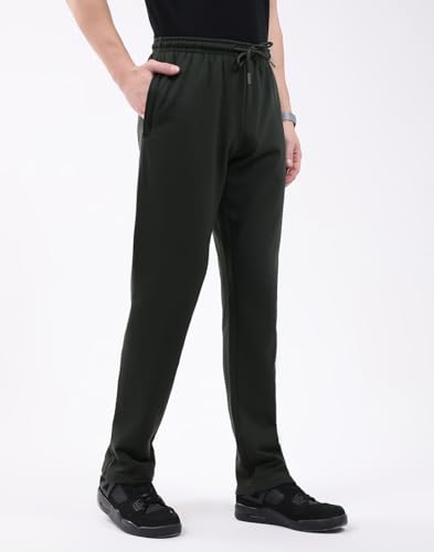 Image of Monte Carlo Men's Regular Fit Solid Track Pants | Drawstring Closure | Side Pocket Sports Lower | Comfortable & Stylish Lower for Men's