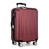 Elite Luggage Expandable Hardside Spinner Luggage, Burgundy, Carry-on 21-Inch