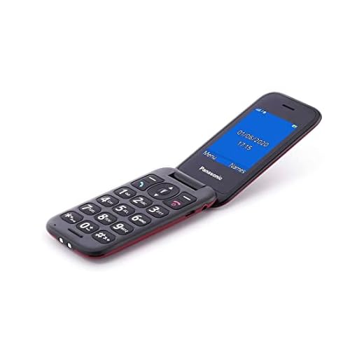 Panasonic KX-TU400EXR Telefono Cellulare ad Utilizzo Facilitato, Pulsanti Grandi Retroilluminati, Ampio Display da 2,4", Batteria a Lunga Durata, Tasto per Chiamata Prioritaria con Vivavoce, Bordeaux