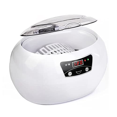 Amasie Temporizador De Baño De Limpiador Ultrasónico 600ml para Piezas De Joyería Gafas Manicura Piedras Cortadores Dental Razor Cepillo Ultrasonido Sonic