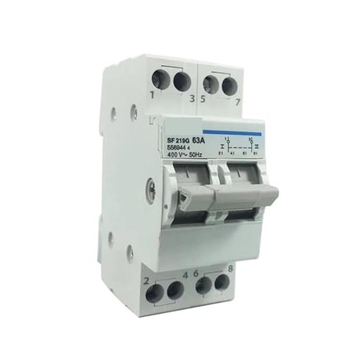 Commutateur de transfert manuel 63A double puissance 2 pôles modulaire pour tableau électrique