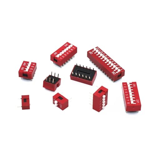 Interrupteur à glissière pas 2,54 mm rouge commutateur DIP 9 positions électronique
