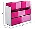 Delta Children Deluxe Multi-Bin Toy Organizer with Storage Bins, White/Pink Bins