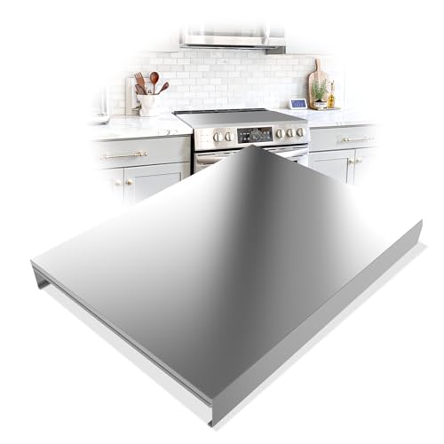 Stainless Steel Gas Stove Top Cover, Multi-functional Noodle Board, Cooktop Cover for Expanding Kitchen Space, Robust and Durable, 30"x 22"x2.7", Silver