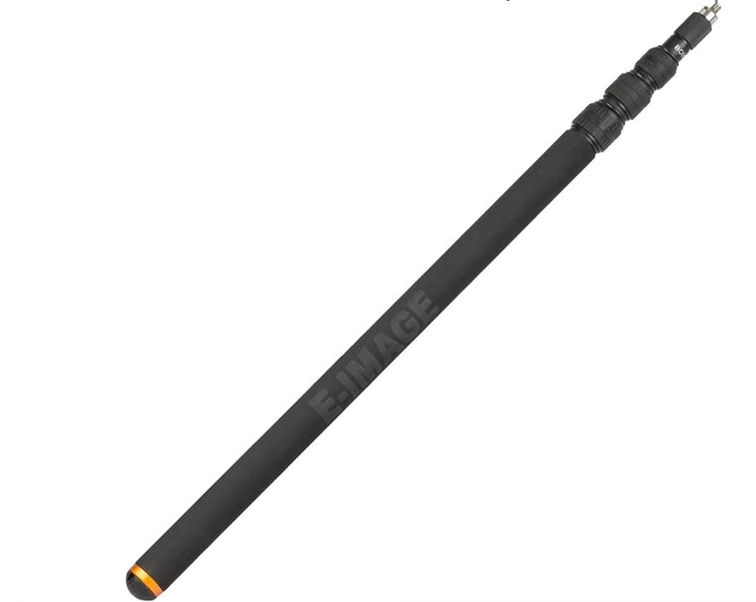 E-Image BC09 8.5ft Carbon Fiber Microphone Extension Telescopic Boom Pole with Cover for Recording, Interview, Filming (Black)