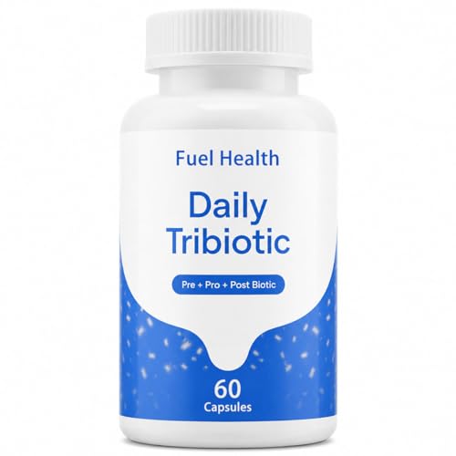 Fuel Health Daily Tribiotic Prebiotic Probiotic & Postbiotic Formula with Tributyrin Pomegranate Pericarp & Cranberry Fruit 60 Capsules (1)
