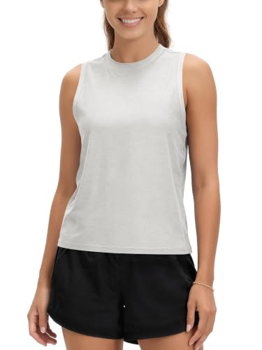 Image of ODODOS Women's Performance Tank Ultra Soft odSTRATUM Tech Sleeveless Tee Shirts High Crew Neck Pullover Top