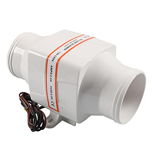 Extracteur d'air de cale marin 12V ventilateur d'extraction 3 pouces pour bateau blanc iSpchen