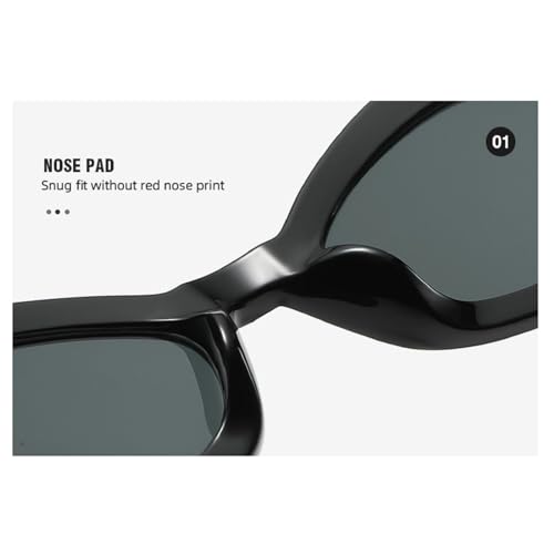Image of Square Thick Frame Wide Leg Sunglasses Women Retro Beach Sunglasses Men Hip Hop Party Sun Glasses UV400