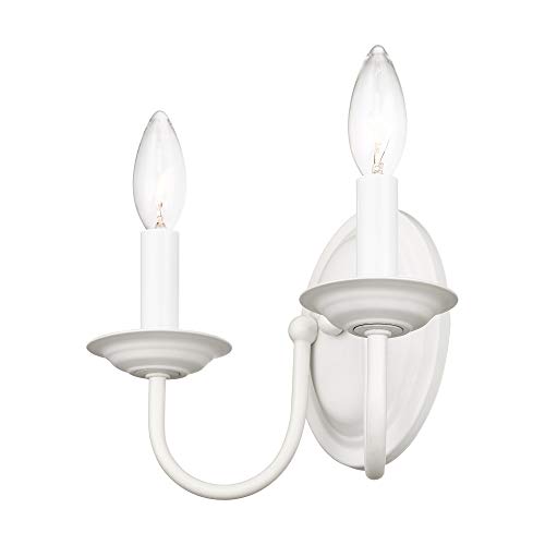 Image of Livex Lighting 4152-03 Williamsburg 2-Light Wall Sconce, White