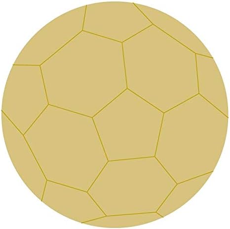 Soccer Ball Cutout Unfinished Wood Sports Decor Door Hanger Soccer Player MDF Shaped Canvas Style 1