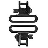 HUNTPAL 1.25' Gun Sling Swivels Mounts Set for Rifle Sling Shotgun Sling, All Metal Square Edge Heavy Duty Quick Attach/Release Gun Sling Attachment Hardware Clips, 2 Pcs