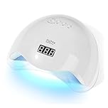 TIEOAXFT SUN5 48W Led Uv Lamp For Nails Drying With 4 Timers Automatic Sensor All Gel Professional Nail Art Tools Accessories(White)
