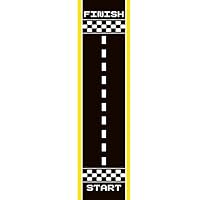 OOTSR 9.8ft Lang Rennstrecke Boden Läufer Matte, Rennwagen Party Dekoration für Rennwagen, Geburtstag, Spiel, Sport, Tisch(1 STK)