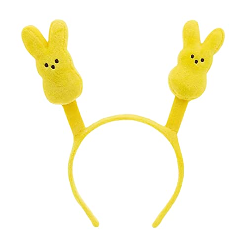 Peeps Plush Bunny Headband Accessory Easter Basket Stuffer (One Size, Yellow Solid)