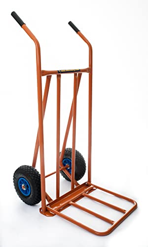 OT UK Sack Truck Barrow Tough Trolley Solid Tyres,Extending Plate, 250Kg max. OT1015W4