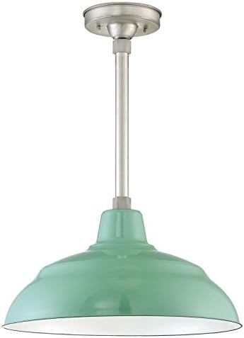 Millennium Lighting RWHS17-SP-RSX/RGNXX, White Porcelain shade with Aluminum Pendant Stem or Goose neck (RS3-AL(36" Stem))