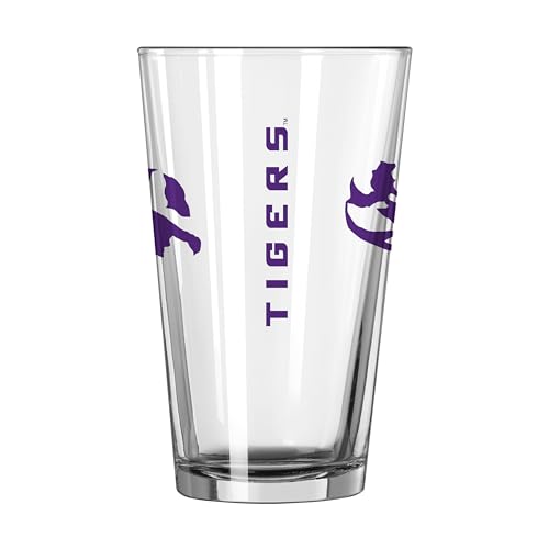 Image of Logo Brands NCAA 16 oz Pint Glass - Durable Glass With Bold Team Color- Chip-Resistant Rim Drinkware For Fans, Tailgates, Home Bars & Everyday Use