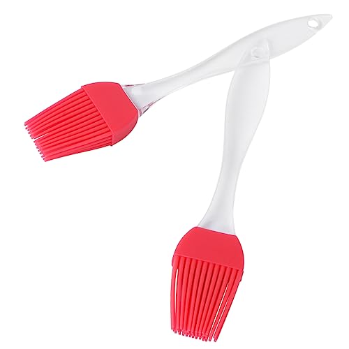 ibasenice Barbecue Oil Brush 2pcs Silicone Basting Brush for Bbq Sauce Meat Cake Easy to Clean Fast Drying