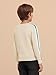 Haloumoning Boys Striped Long Sleeve Sweater Kids Fashion Crewneck Knit Pullover Fall Clothes 5-14Y Beige