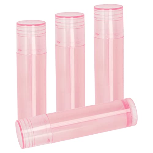 Mini Skater 20Pcs 3/16 Oz (5.5Ml) Translucent Lipstick Cosmetic Empty Lip Gloss Lipstick Balm Tube With Caps Container Bottle For Lady Women Makeup Tool (Pink) #TOP5