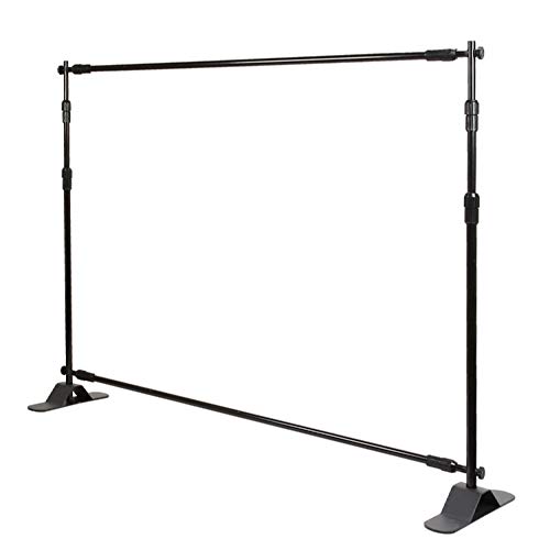 Flexzion Backdrop Stand - Telescopic Banner Stand 8'x8' Step and Repeat Adjustable Photographic