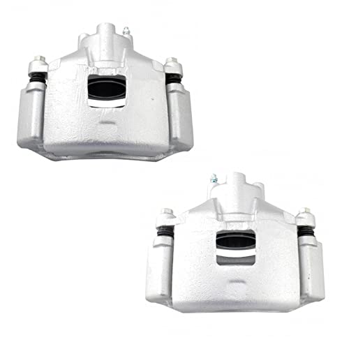 Image of TRQ Front Brake Caliper Set Compatible with 2005-2009 Buick LaCrosse 2005-2007 Terraza 2005-2008 Chevrolet Uplander Pontiac Grand Prix 2005-2006 Montana Saturn Relay