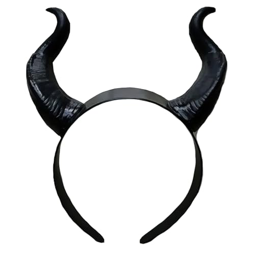Ylapagne Maleficent Horns Headband Dragon Devil Horns Halloween Dress Up Hair for Party Cosplay Costume Accessory Supplies