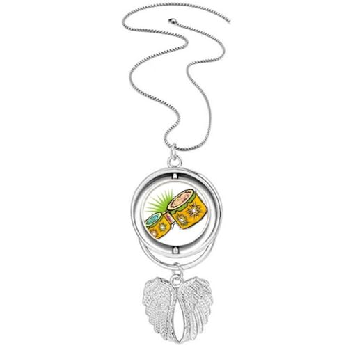 Collier ailes d'ange pendentif illustration instrument musique culture Mexicon