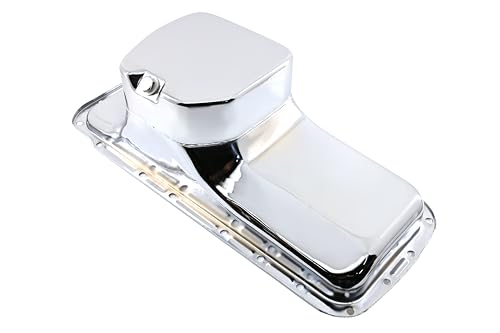 Image of Steel Racing Oil Pan Fits 1967-87 Chrysler /Mopar BB 361-383-400-440 & Hemi 426 - 7 Qt Capacity - Chrome Finish