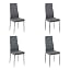 4 Dark Gray Chairs