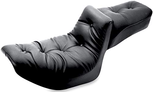 Mustang 75110 Duke One-Piece 2-Up Motorcycle Seat with Regal Stitching for Harley-Davidson Softail