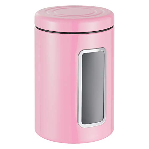 WESCO - Tarro, Acero Inoxidable, Acero Inoxidable, Rosa, 12.5 x 12.5 x 18.9 cm Cover
