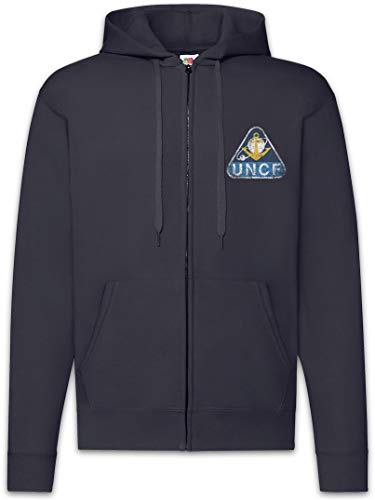 Veste sweat à capuche homme bleu marine zippé United Nations Cosmo