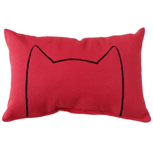 Made in the USA Cat Kicker Toy with Catnip – Hand Made Cat Toy – Handmade Pet Supplies – Cat Bed Pillow for IKEA Duktig Dollbeds – Organic Catnip Toys – Cat People Gifts (Red, Without Catnip)