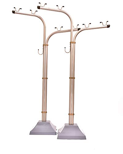 豊臣金属 物干し台アルミ物干しスタンドSP-Y+プラスチックカバー付コンクリベース付き本体カラー:シャンパンゴールド(キャップ:ブラウン)