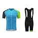 Produktbild UGLY FROG Herren Fahrradtrikot Set Sport & Freizeit/Radsport/Bekleidung Fahrrad Anzug Fahrradbekleidung Trikot Kurzarm + Radhose mit 3D Sitzpolster Kurze Anzüge DEQTTao06