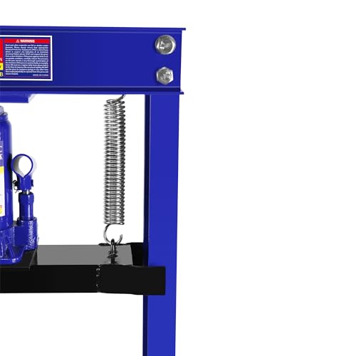 Image of Hydraulic Press, 12 Ton Shop Press H-Frame Garage Floor Hydraulic Shop Press with Adjustable Working Table Heigh, Plates