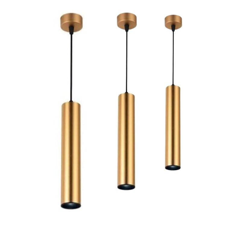 SILAMP Luminaire Suspendu GU10 IP20 30cm Doré (Pack de 3)