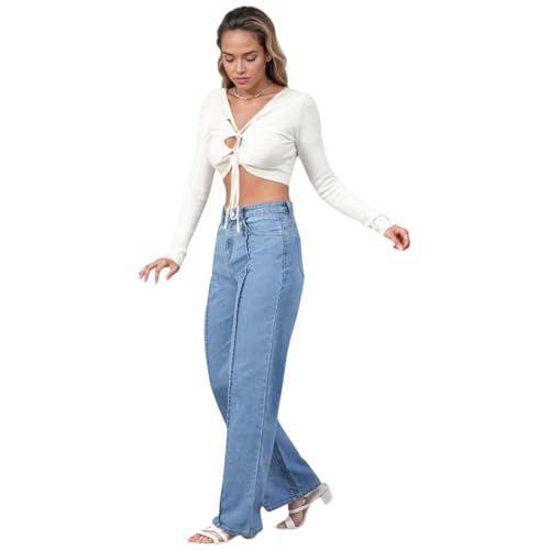 Image of KOTTY Women High Rise Straight Jeans
