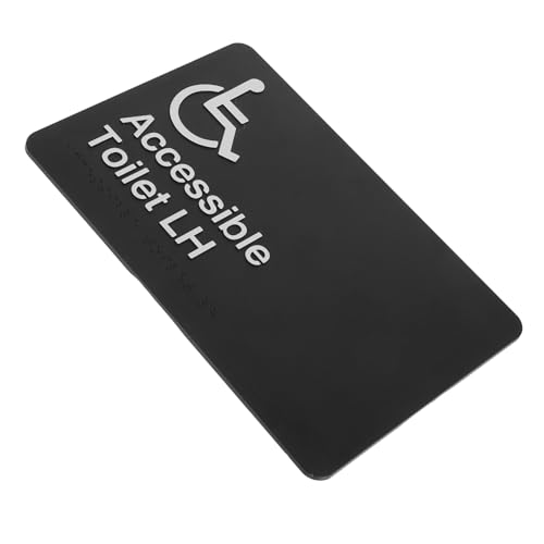 NIYANGLE Señales De Accesibilidad Signo Braille Discapacitado Señal De Acceso Para Discapacitados Señal Táctil Para Signo De Discapacidad Señales De Discapacidad Abs Black