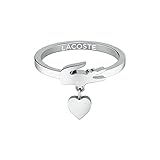 Verziert mit Herzanhänger Lacoste ring für Damen Kollektion LOVE MY CROC - 2040033B