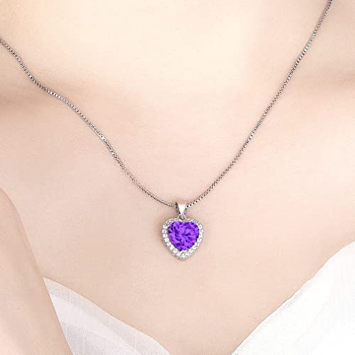 Pendentif coeur femme zircons multicolores sertis haute brillance